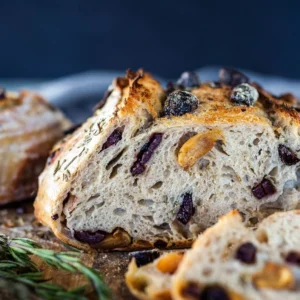 Rosemary Olive Garlic Sourdough Bread